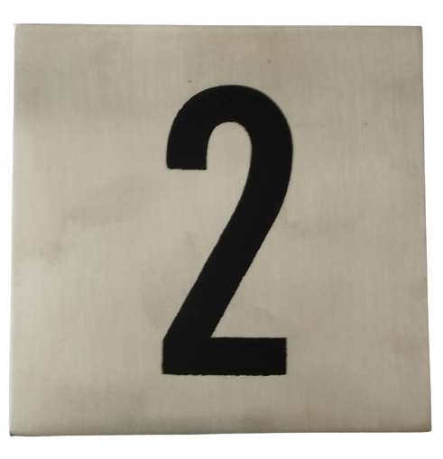 SEÑALETICA NÚMERO 2 CUADRADO (Venta hasta agotar stock)