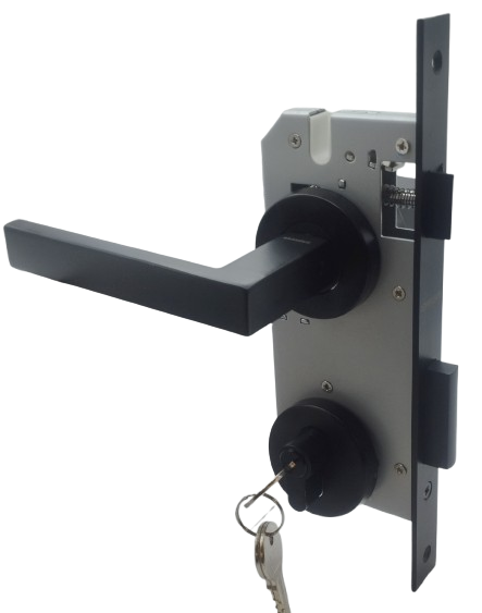 PUERTA PRINCIPAL IZQUIERDA: Manilla 870 Izquierda, Cerradura Seguridad y Cilindro Llave/Llave (Asia)