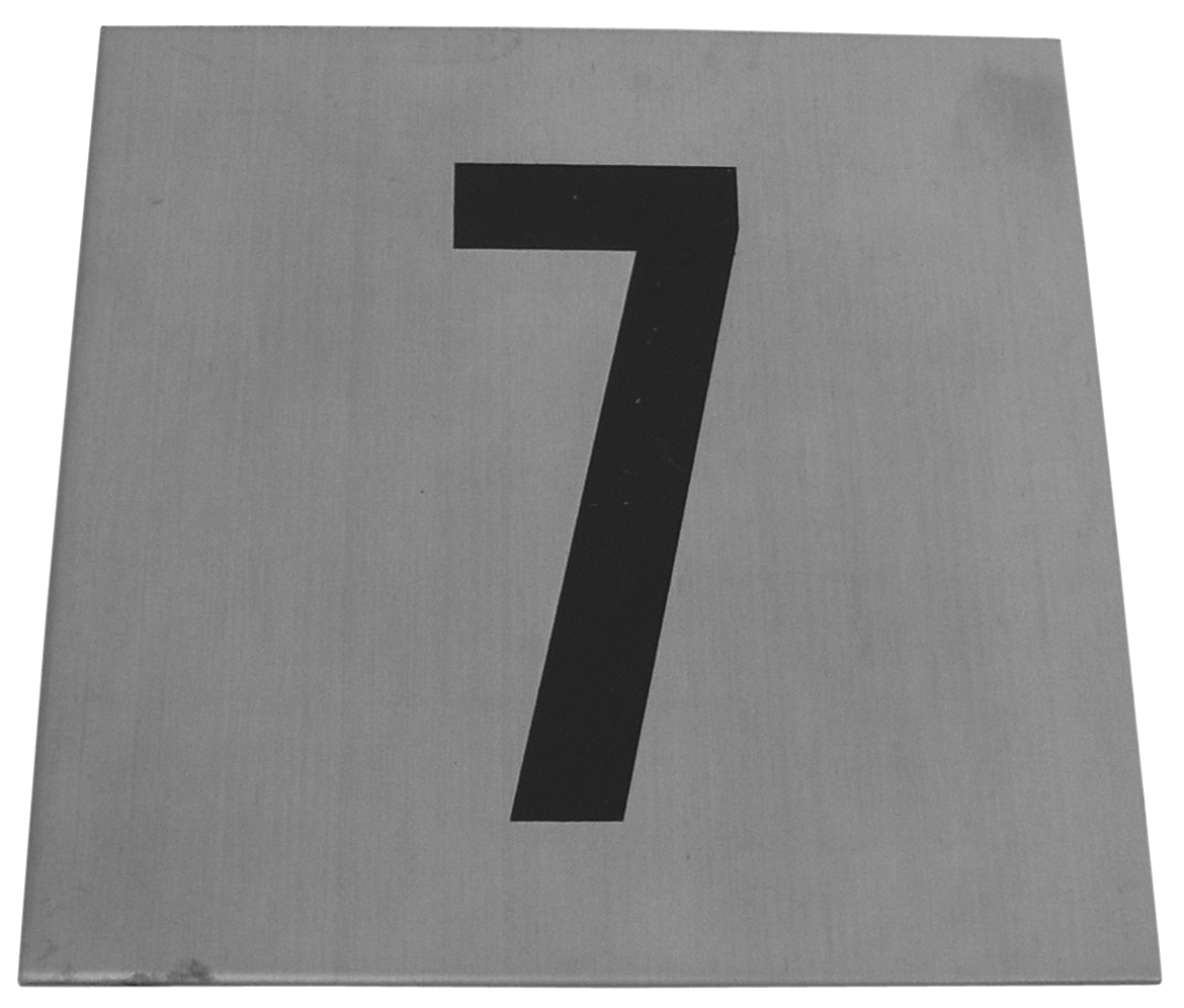 SEÑALÉTICA NÚMERO 7 CUADRADO (Venta hasta agotar stock)