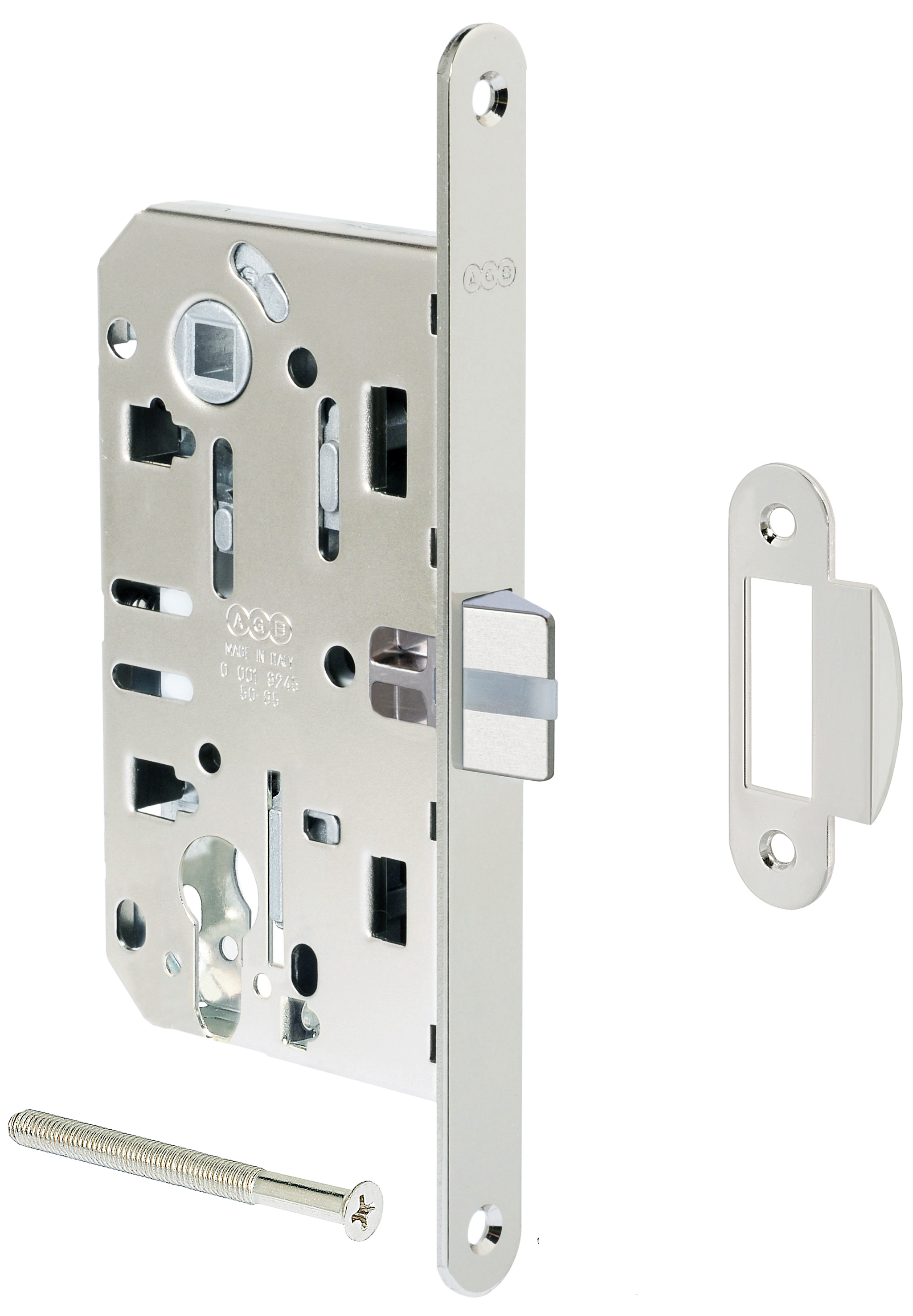 CERRADURA DE SEGURIDAD L4 EVOLUTION (Puertas Interiores) 50mm. NIQUELADA (ITALIA)