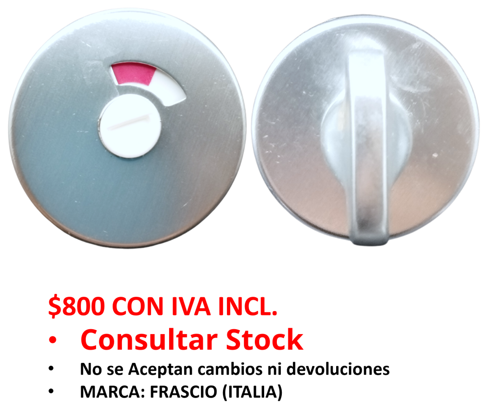 SEGURO BAÑO 50mm ALUMINIO F1 (Venta hasta agotar stock)