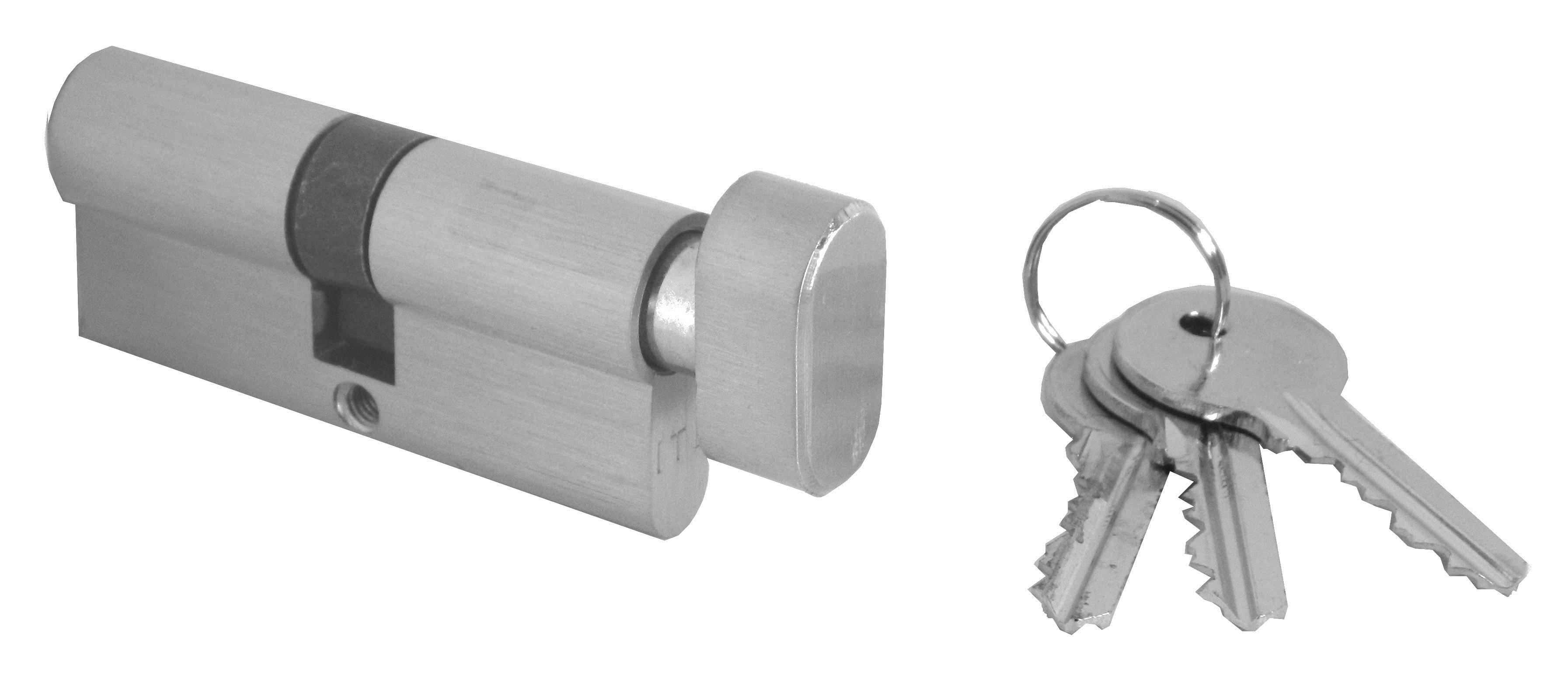 CILINDRO SEGURO MANUAL H  70mm. IGUALABLE (Dormitorios) (ASIA)