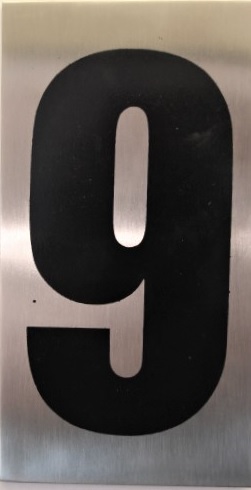 SEÑALETICA NÚMERO 9 RECTÁNGULO (Venta hasta agotar stock)