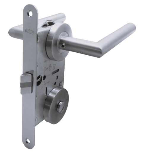 BAÑO: Par Manillas 809, Seguro Emergencia y Cerradura AGB (Italia)