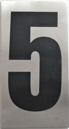 SEÑALETICA NÚMERO 5 RECTÁNGULO (Venta hasta agotar stock)