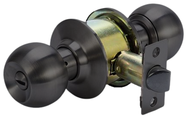 CERRADURA CILINDRICA POMO REF. 3876 BAÑO NEGRO