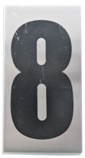 SEÑALETICA NÚMERO 8 RECTÁNGULO (Venta hasta agotar stock)