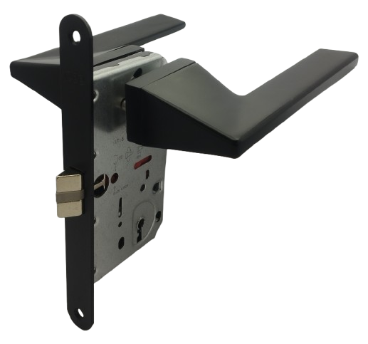 SIMPLE PASO: Par Manillas 4130 Black Pearl y Cerradura Paso AGB (Italia)