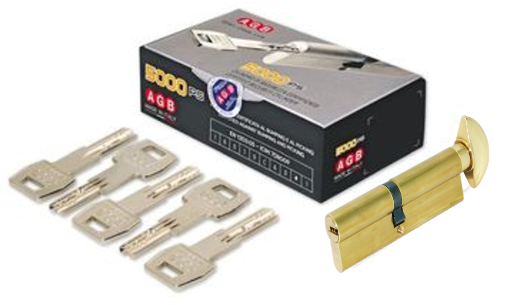 CILINDRO SEGURO MANUAL MULTIPUNTO 5000 BRONCE 66mm  CENT AMAESTRABLE E IGUALABLE (ITALIA)