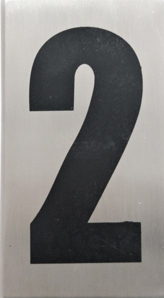 SEÑALETICA NÚMERO 2 RECTÁNGULO (Venta hasta agotar stock)